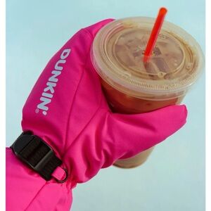 Dunkin' Pink Left Hand Mitten Promotion Rare Limited Edition Collectible